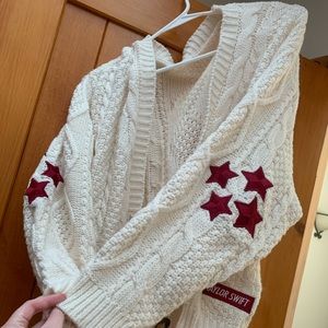 Taylor Swift Red Cardigan from the Taylor Swift website
